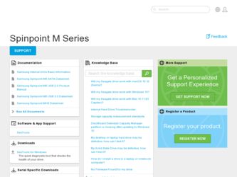Spinpoint M Series driver download page on the Seagate site