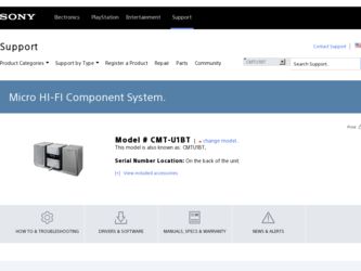 CMT-U1BT driver download page on the Sony site