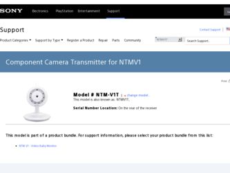 NTM-V1T driver download page on the Sony site