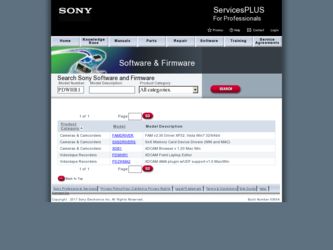 PDWHR1 driver download page on the Sony site