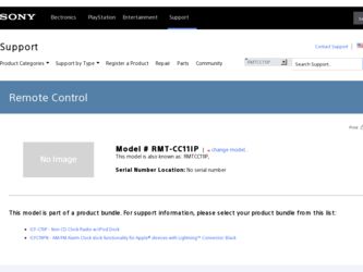 RMT-CC11IP driver download page on the Sony site