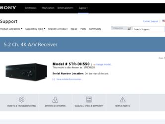 STR-DH550 driver download page on the Sony site
