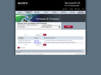 XCDU100 driver download page on the Sony site