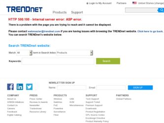TEM-560T driver download page on the TRENDnet site