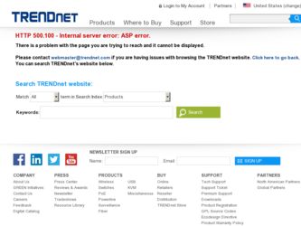 TPE-1020WS driver download page on the TRENDnet site