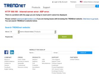 TU-P1284 driver download page on the TRENDnet site