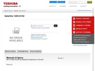 1405-S152 driver download page on the Toshiba site