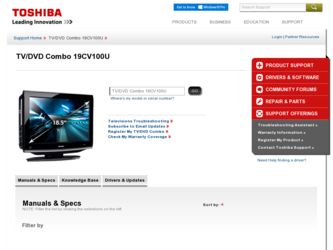 19CV100U driver download page on the Toshiba site