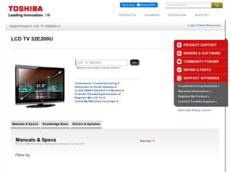 32E200U driver download page on the Toshiba site