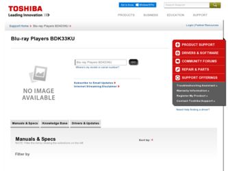 BDK33KU driver download page on the Toshiba site