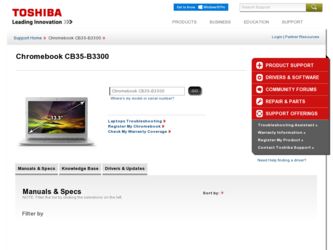 CB35-B3300 driver download page on the Toshiba site