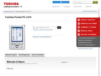E310 driver download page on the Toshiba site
