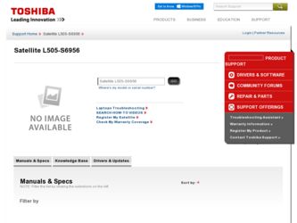 L505-S6956 driver download page on the Toshiba site
