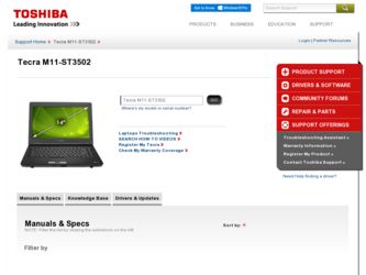 M11-ST3502 driver download page on the Toshiba site