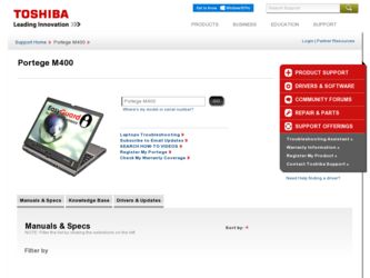 M400 driver download page on the Toshiba site