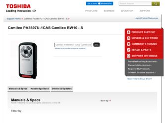 PA3897U-1CAS Camileo BW10 - S driver download page on the Toshiba site