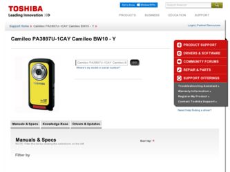 PA3897U-1CAY Camileo BW10 - Y driver download page on the Toshiba site