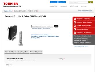 PH3064U-1EXB driver download page on the Toshiba site