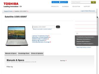 U305-S5097 driver download page on the Toshiba site