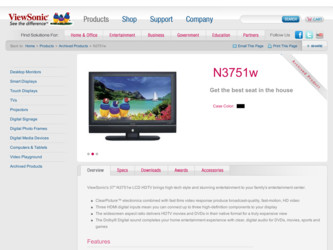 N3751W driver download page on the ViewSonic site