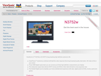 N3752w driver download page on the ViewSonic site