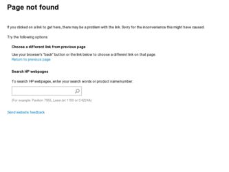 D2D4004i driver download page on the HP site
