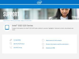 520 SSD driver download page on the Intel site