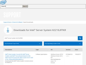 H2000JF driver download page on the Intel site