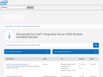 RMS2AF040 driver download page on the Intel site