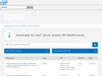 SR1530AH driver download page on the Intel site