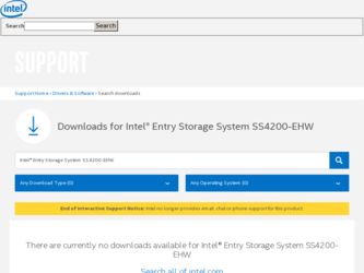 SS4200EHW driver download page on the Intel site