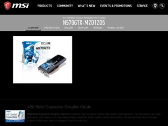 N570GTXM2D12D5 driver download page on the MSI site