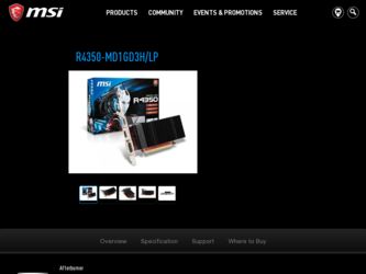 R4350MD1GD3HLP driver download page on the MSI site
