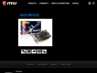 R5670PMD1GOC driver download page on the MSI site