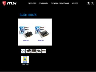 R6670MD1GD5 driver download page on the MSI site