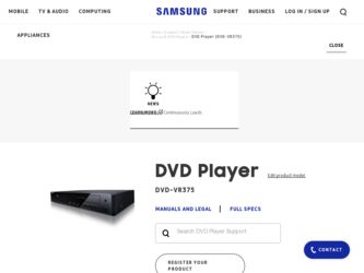 DVDVR375 driver download page on the Samsung site