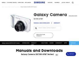 EK-GC100 driver download page on the Samsung site