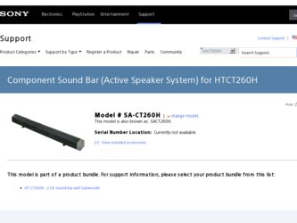 SA-CT260H driver download page on the Sony site