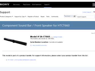 SA-CT660 driver download page on the Sony site