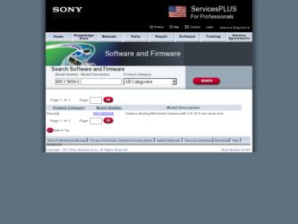 SSCCM564R driver download page on the Sony site