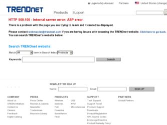 TU-ET100plus driver download page on the TRENDnet site