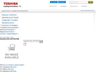 B40-ASP4261KM driver download page on the Toshiba site