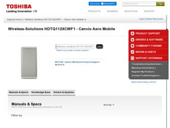HDTQ112XCWF1 - Canvio Aero Mobile driver download page on the Toshiba site