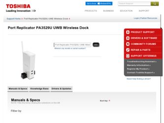 PA3529U UWB driver download page on the Toshiba site