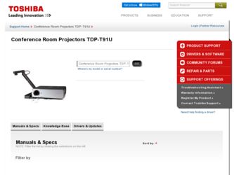 TDP-T91U driver download page on the Toshiba site