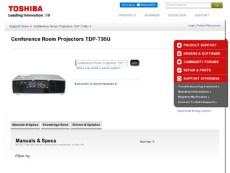 TDP-T95U driver download page on the Toshiba site