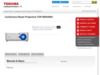 TDP-WX5400U driver download page on the Toshiba site