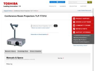 TLP-T721U driver download page on the Toshiba site