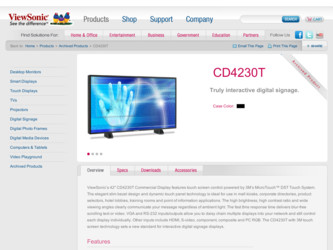 CD4230T driver download page on the ViewSonic site