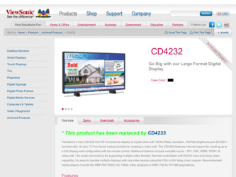 CD4232 driver download page on the ViewSonic site